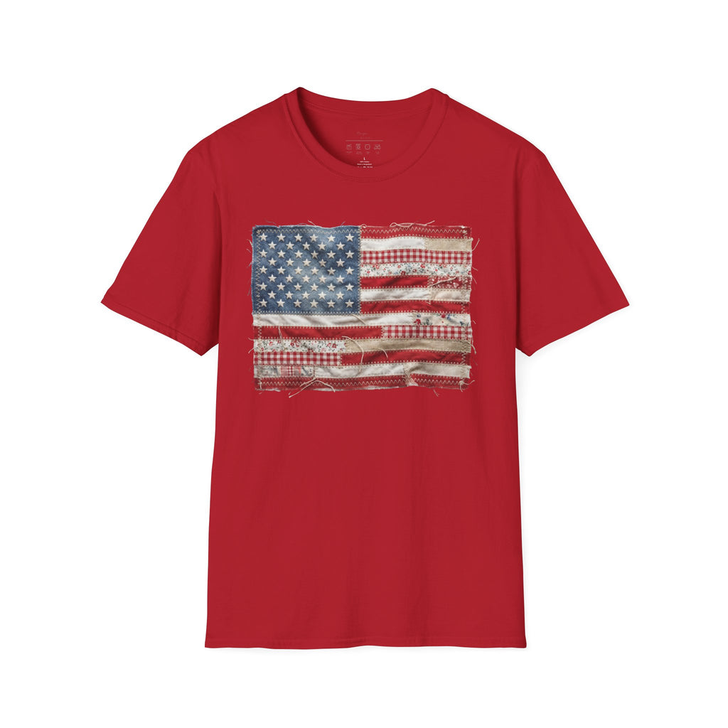 Distressed American Flag T‑Shirt — Vintage USA Patriotic Tee for 4th of July
