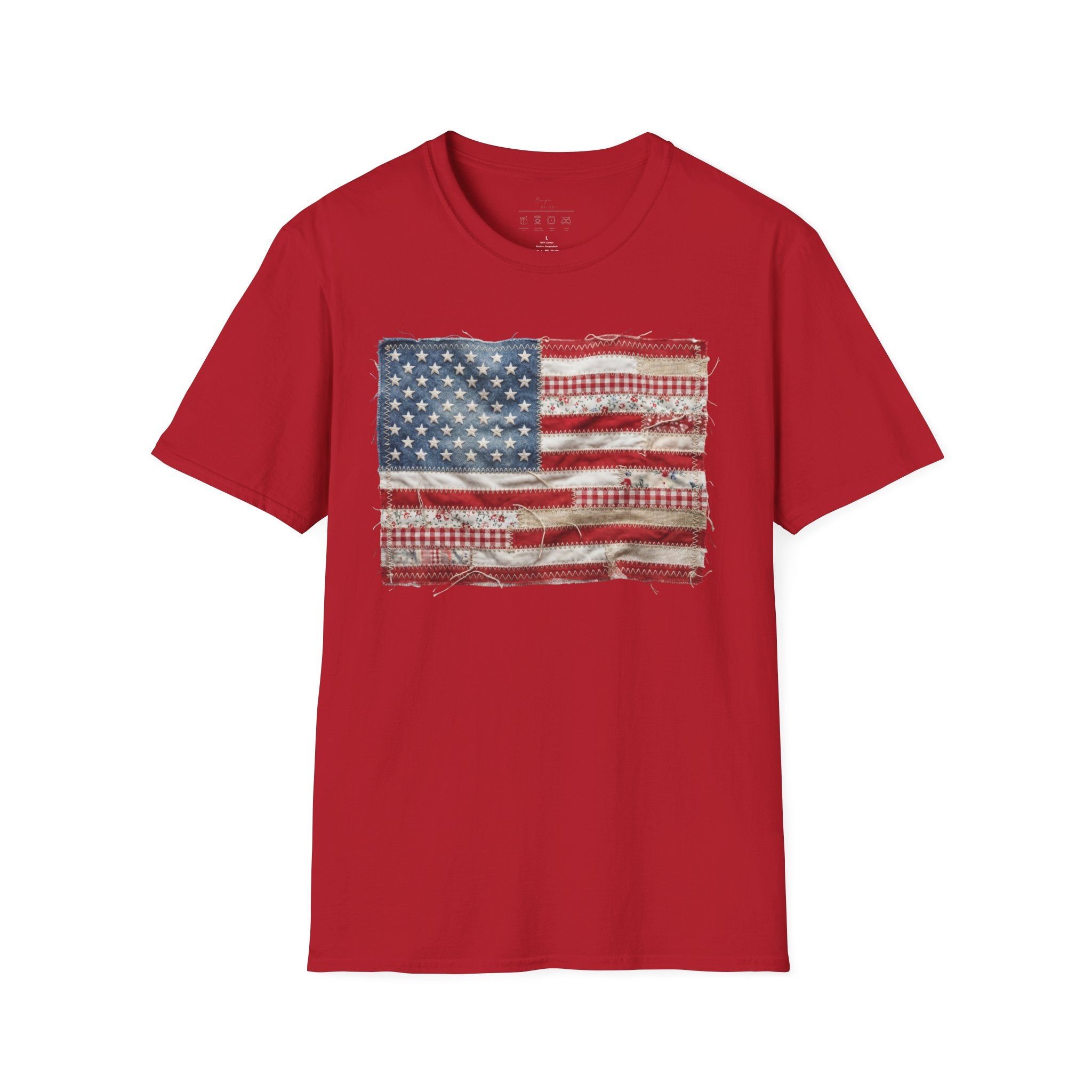 Distressed American Flag T‑Shirt — Vintage USA Patriotic Tee for 4th of July