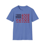 American Fishing Flag T-Shirt — Patriotic Fish Graphic Tee