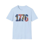 1776 Patriotic T-Shirt — American Flag & Camouflage Vintage Independence Tee