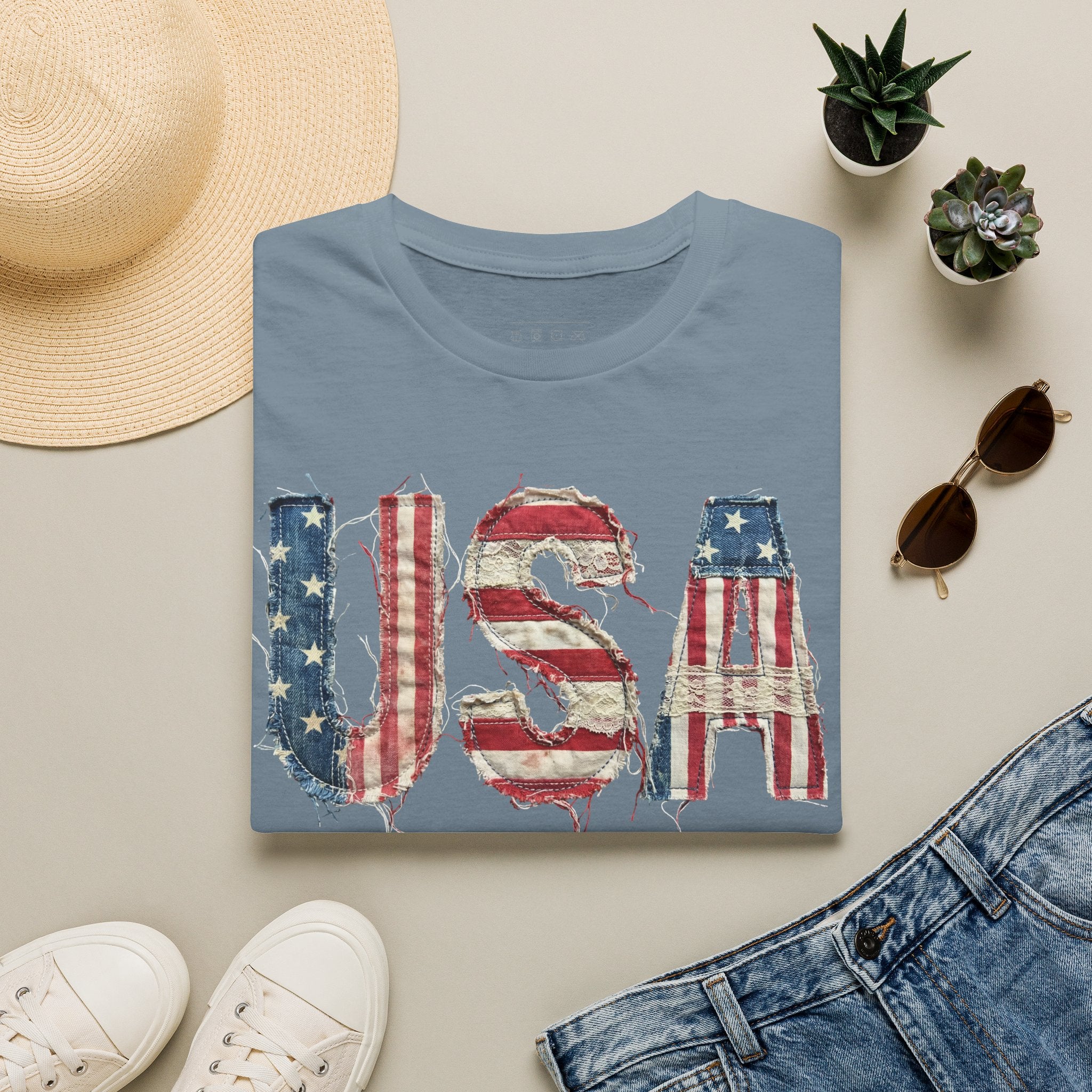 Copy of USA Flag Graphic T-Shirt — Distressed Americana Patriotic Tee