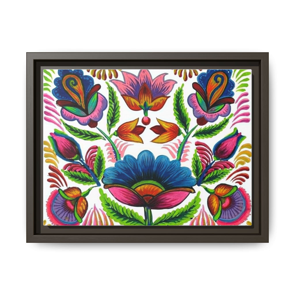 Framed Dhaka Rickshaw Folk Art Canvas
