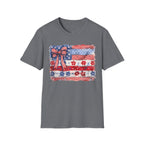 Patriotic Flag Bow T-Shirt — American Red White Blue Fourth of July Tee