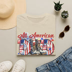 All American Dad T-Shirt — Patriotic Flag Boots Graphic Tee for Father's Day & 4th of July