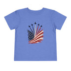 Toddler Tee - Patriotic American Flag Jet Spray Design (Fourth of July)