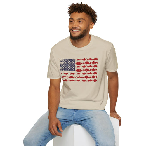 American Fishing Flag T-Shirt