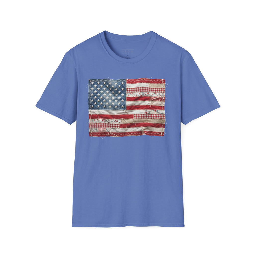 Distressed American Flag T‑Shirt — Vintage USA Patriotic Tee for 4th of July