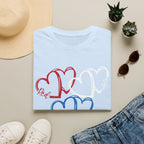 Patriotic Red White & Blue Heart T-Shirt