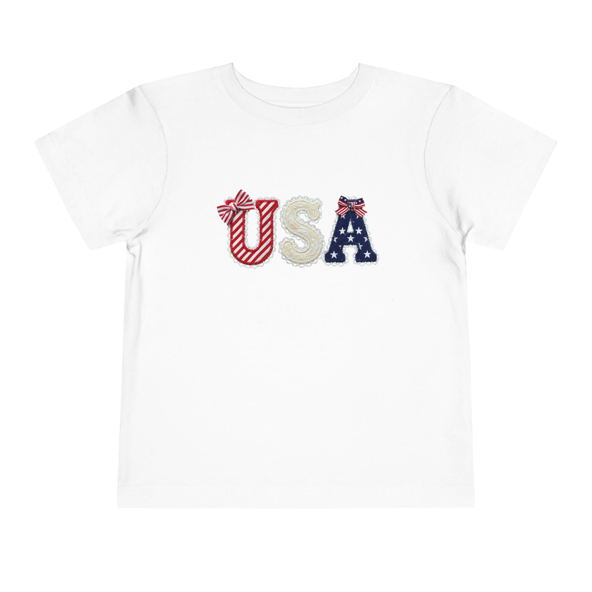 Toddler Tee - "USA" Patriotic Applique
