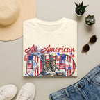All American Dad T-Shirt — Patriotic Flag Boots Graphic Tee for Father's Day & 4th of July