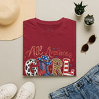 All American Girl T-Shirt — Patriotic USA Leopard & Flag Graphic Tee