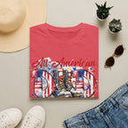 All American Dad T-Shirt — Patriotic Flag Boots Graphic Tee for Father's Day & 4th of July
