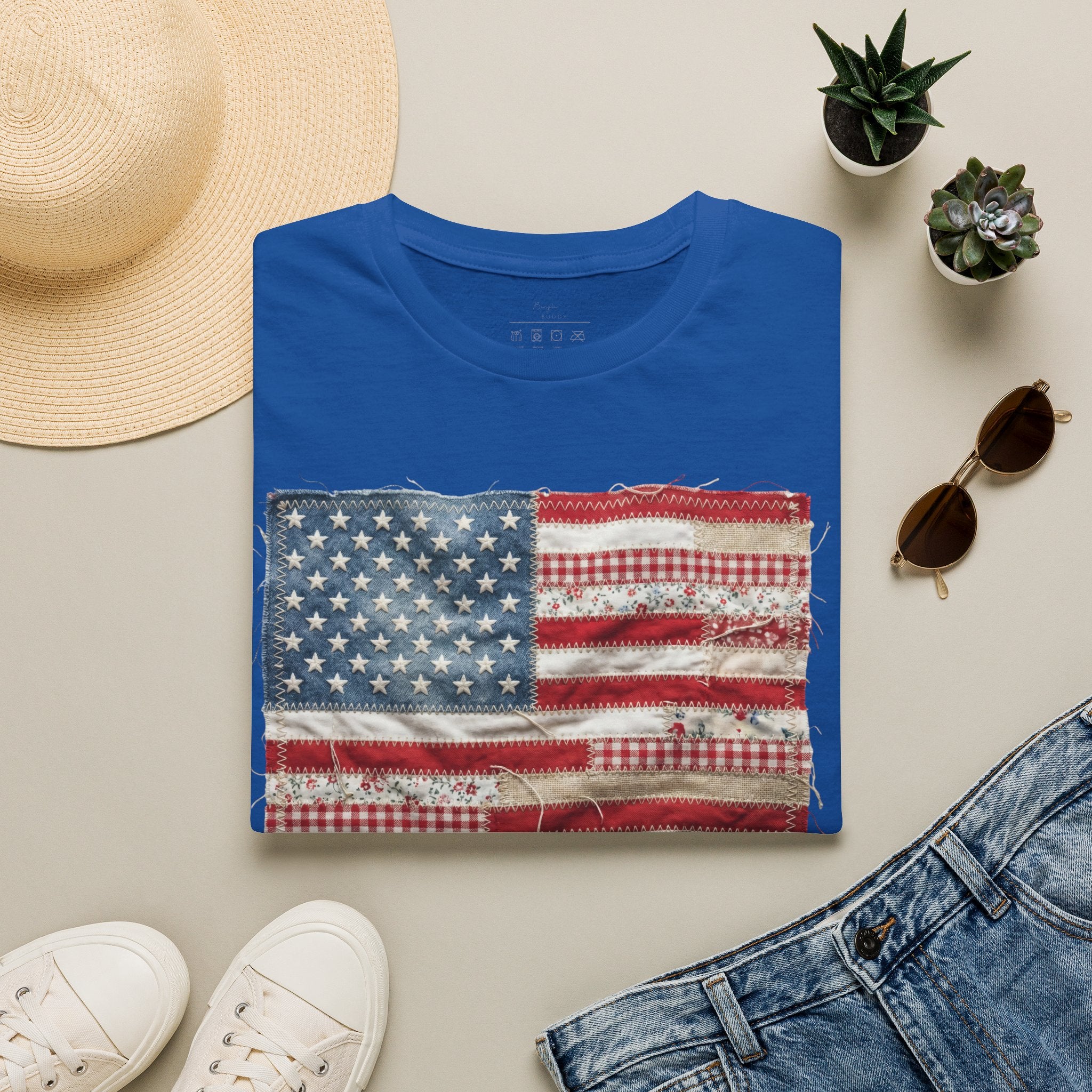Distressed American Flag T‑Shirt — Vintage USA Patriotic Tee for 4th of July
