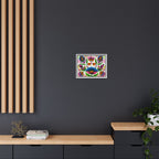 Framed Dhaka Rickshaw Folk Art Canvas