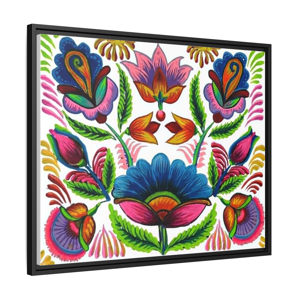 Framed Dhaka Rickshaw Folk Art Canvas