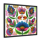 Framed Dhaka Rickshaw Folk Art Canvas