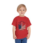 Toddler Tee - Patriotic American Flag Jet Spray Design (Fourth of July)
