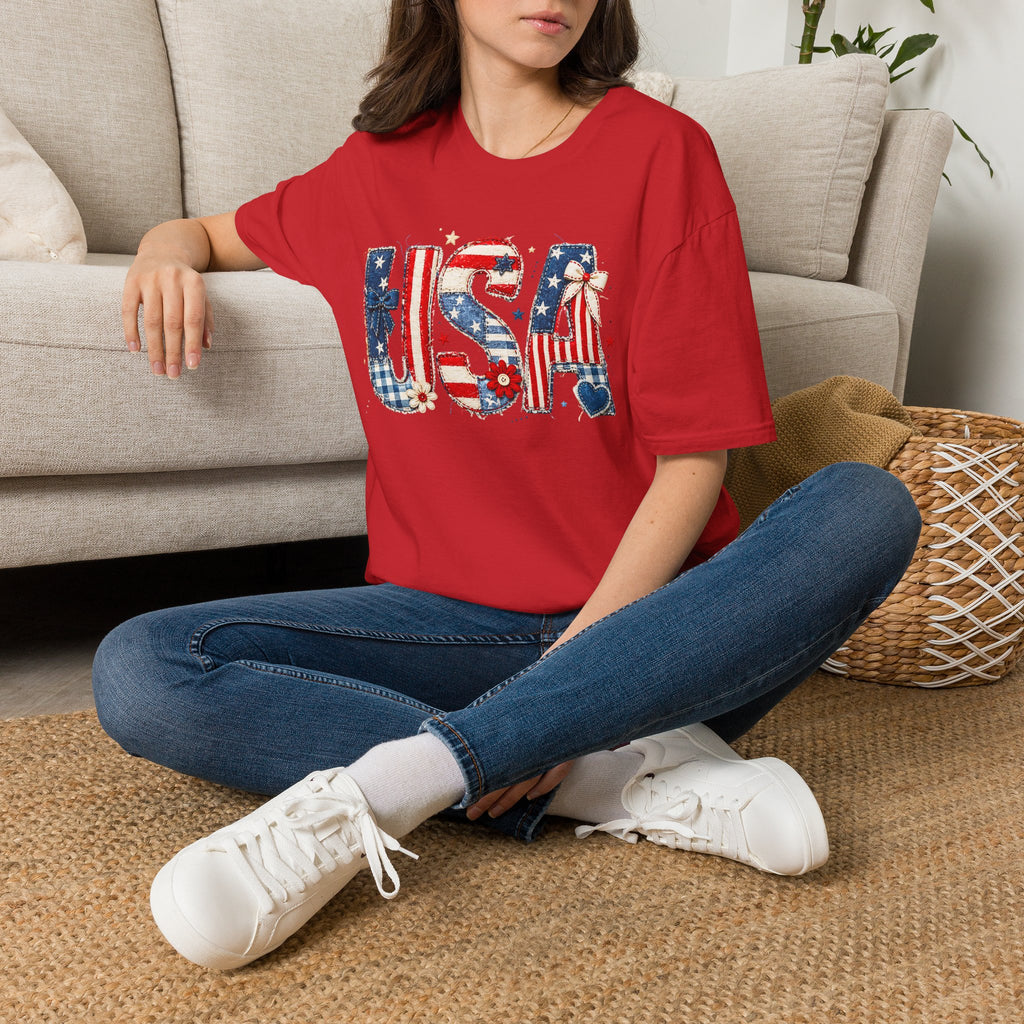 USA Patriotic T-Shirt — Red White Blue Americana Graphic Tee