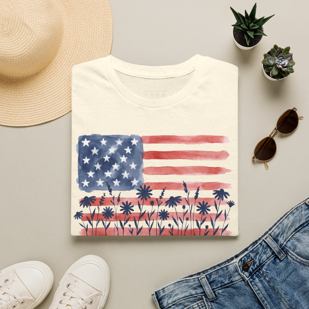 American Flag Palm Trees T-Shirt — “250 Years of Freedom” Patriotic Tee