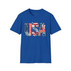 USA Patriotic T-Shirt — Red White Blue Americana Graphic Tee