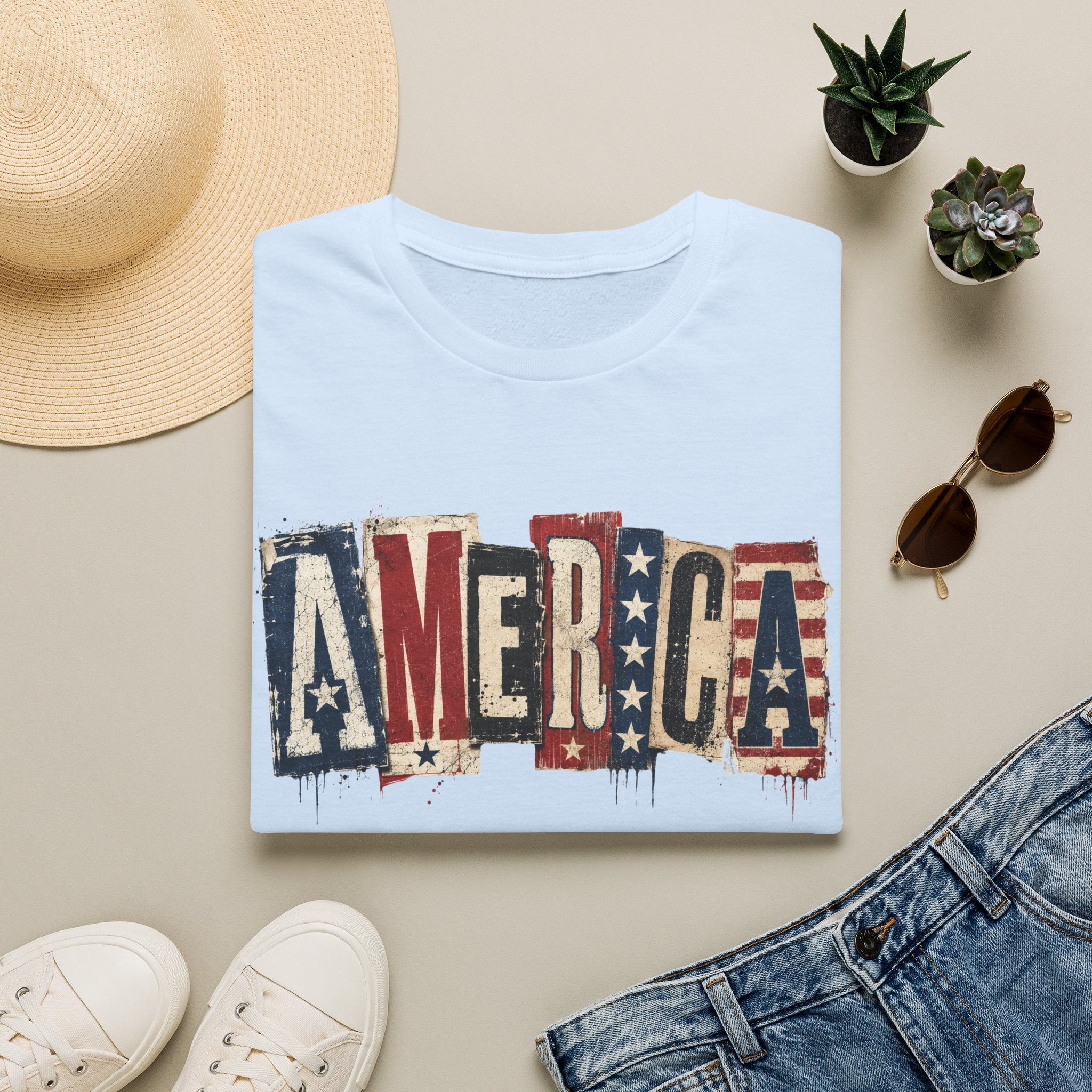 America Vintage Flag T-Shirt
