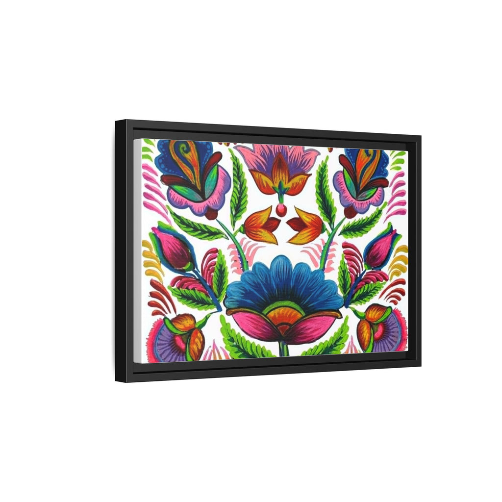 Framed Dhaka Rickshaw Folk Art Canvas