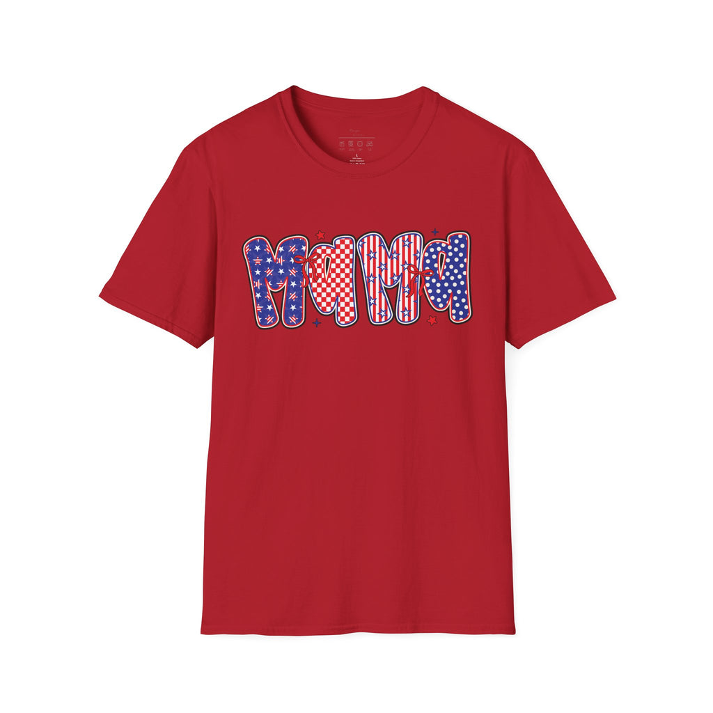 Mama Patriotic American Flag T-Shirt — Fourth of July Mom Tee