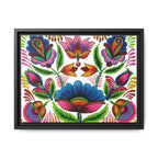 Framed Dhaka Rickshaw Folk Art Canvas