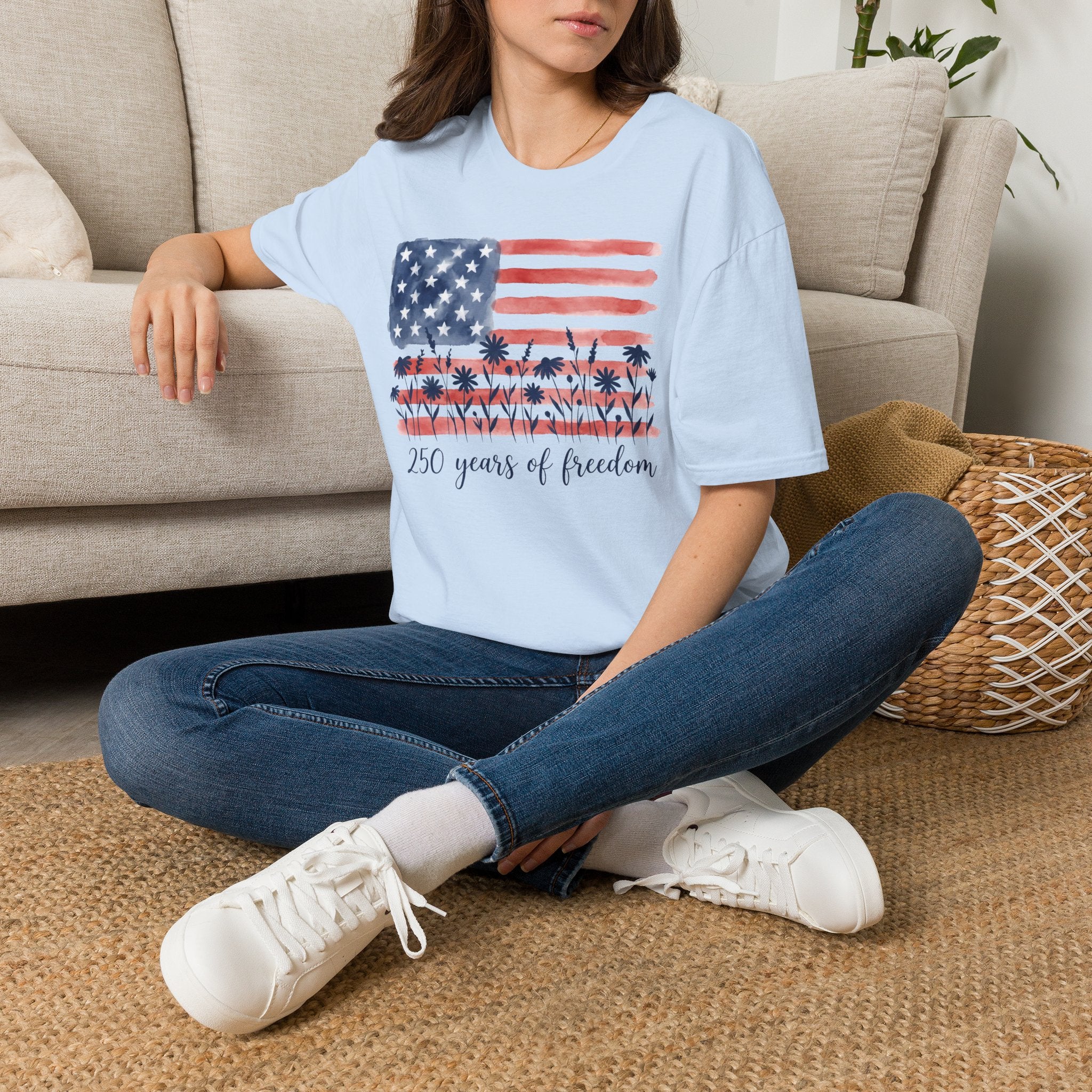 American Flag Palm Trees T-Shirt — “250 Years of Freedom” Patriotic Tee