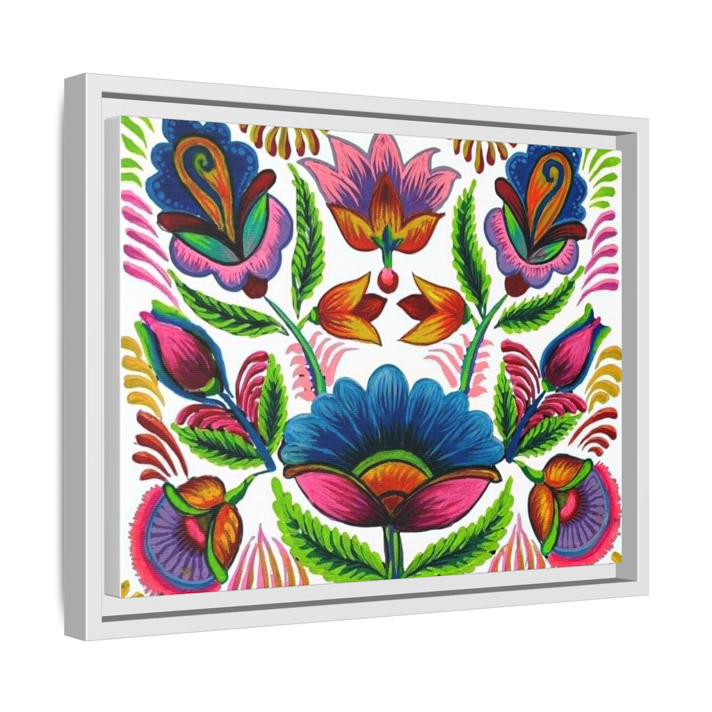 Framed Dhaka Rickshaw Folk Art Canvas