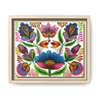 Framed Dhaka Rickshaw Folk Art Canvas