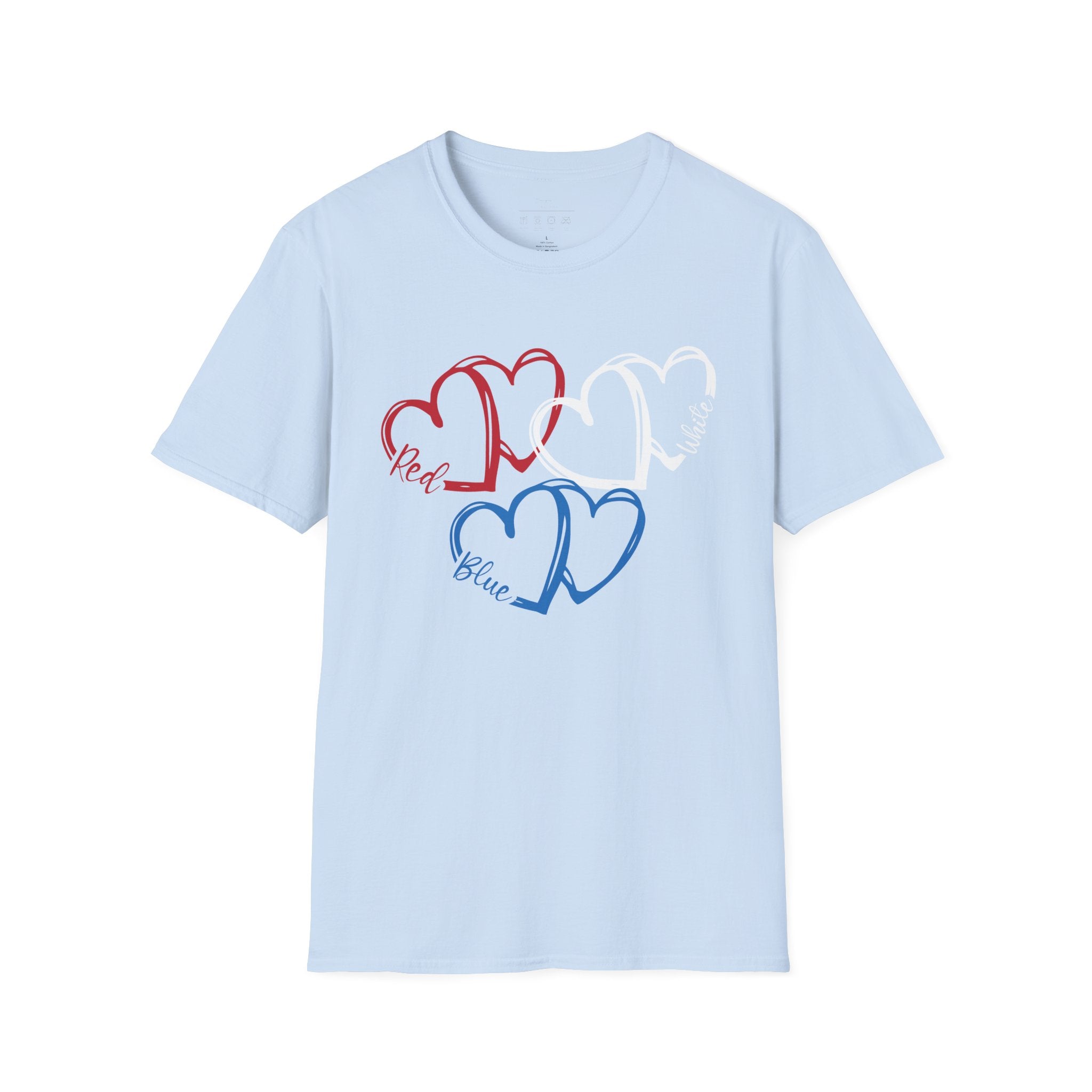 Patriotic Red White & Blue Heart T-Shirt