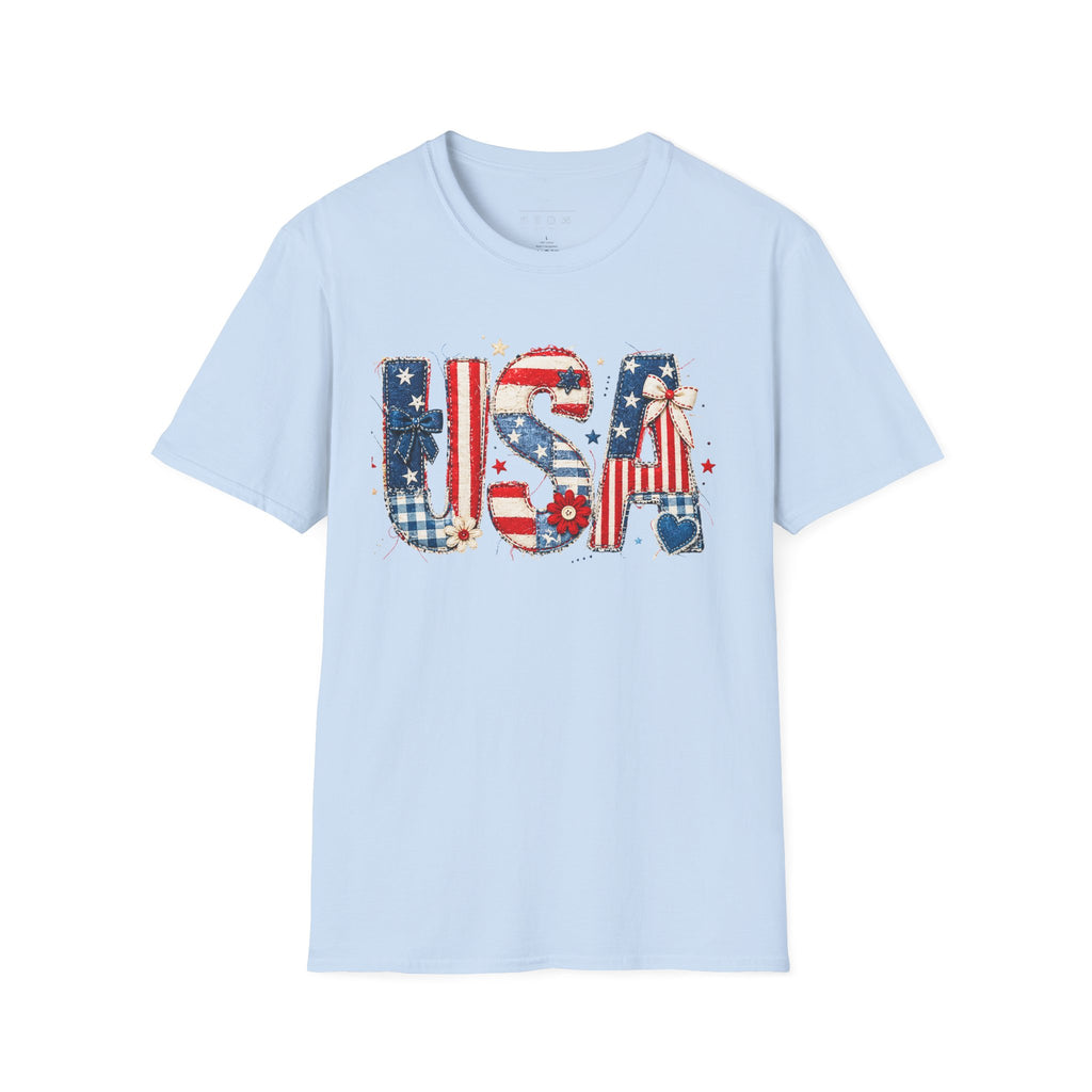 USA Patriotic T-Shirt — Red White Blue Americana Graphic Tee