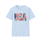 USA Patriotic T-Shirt — Red White Blue Americana Graphic Tee