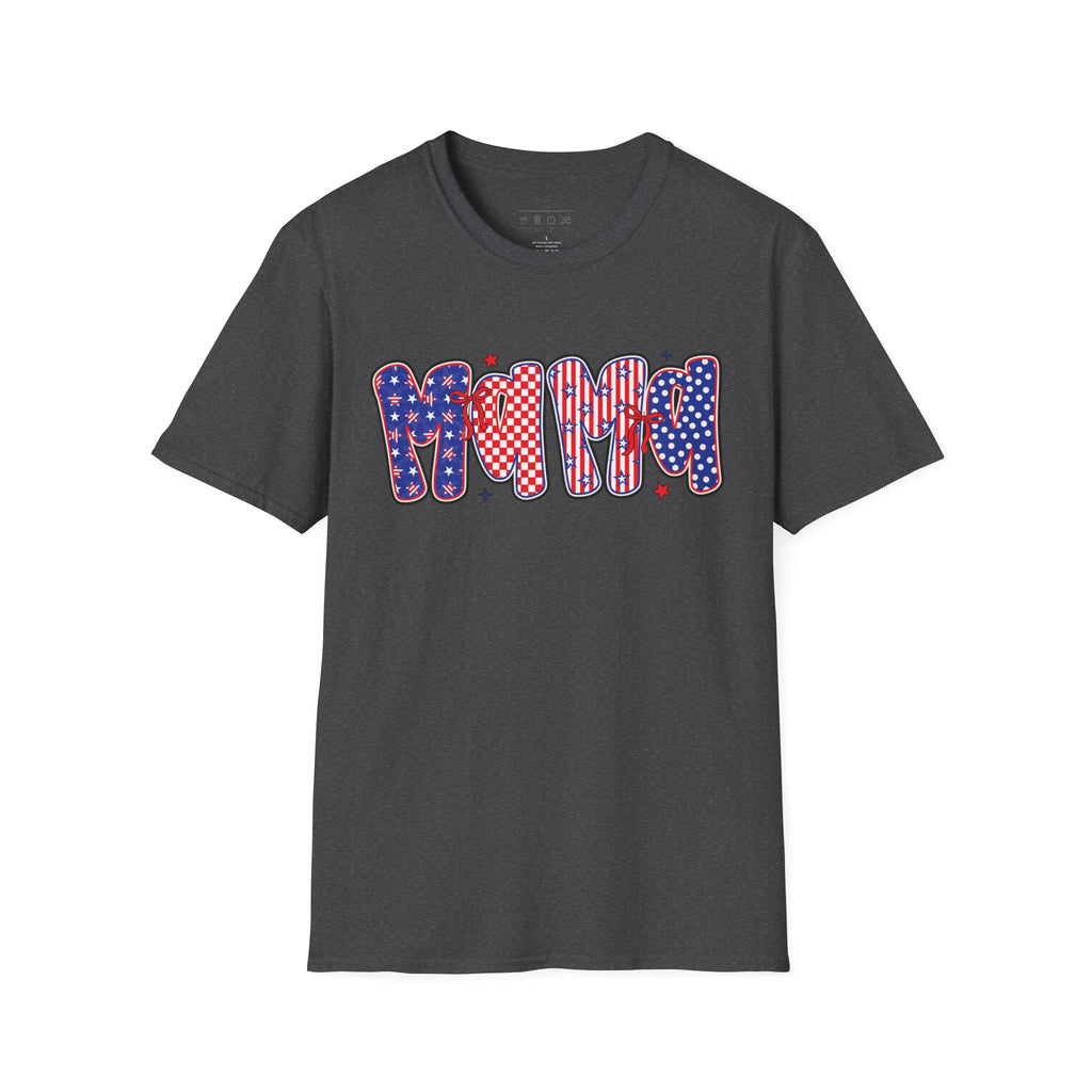 Mama Patriotic American Flag T-Shirt — Fourth of July Mom Tee