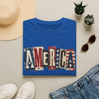 America Vintage Flag T-Shirt — Patriotic USA Graphic Tee for 4th of July