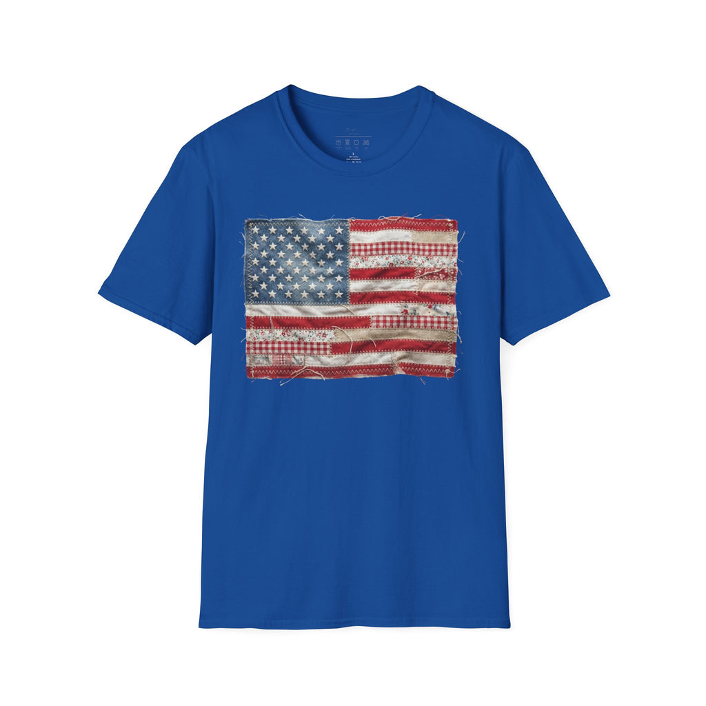 Distressed American Flag T‑Shirt — Vintage USA Patriotic Tee for 4th of July