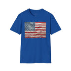 Distressed American Flag T‑Shirt — Vintage USA Patriotic Tee for 4th of July