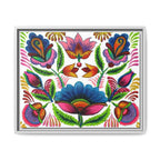 Framed Dhaka Rickshaw Folk Art Canvas