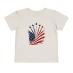 Toddler Tee - Patriotic American Flag Jet Spray Design (Fourth of July)