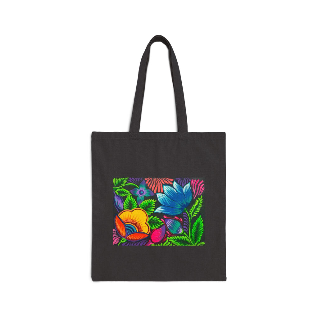 Ricksaw Art Canvas Tote Bag — Vibrant Hand-Painted Bloom Market Tote