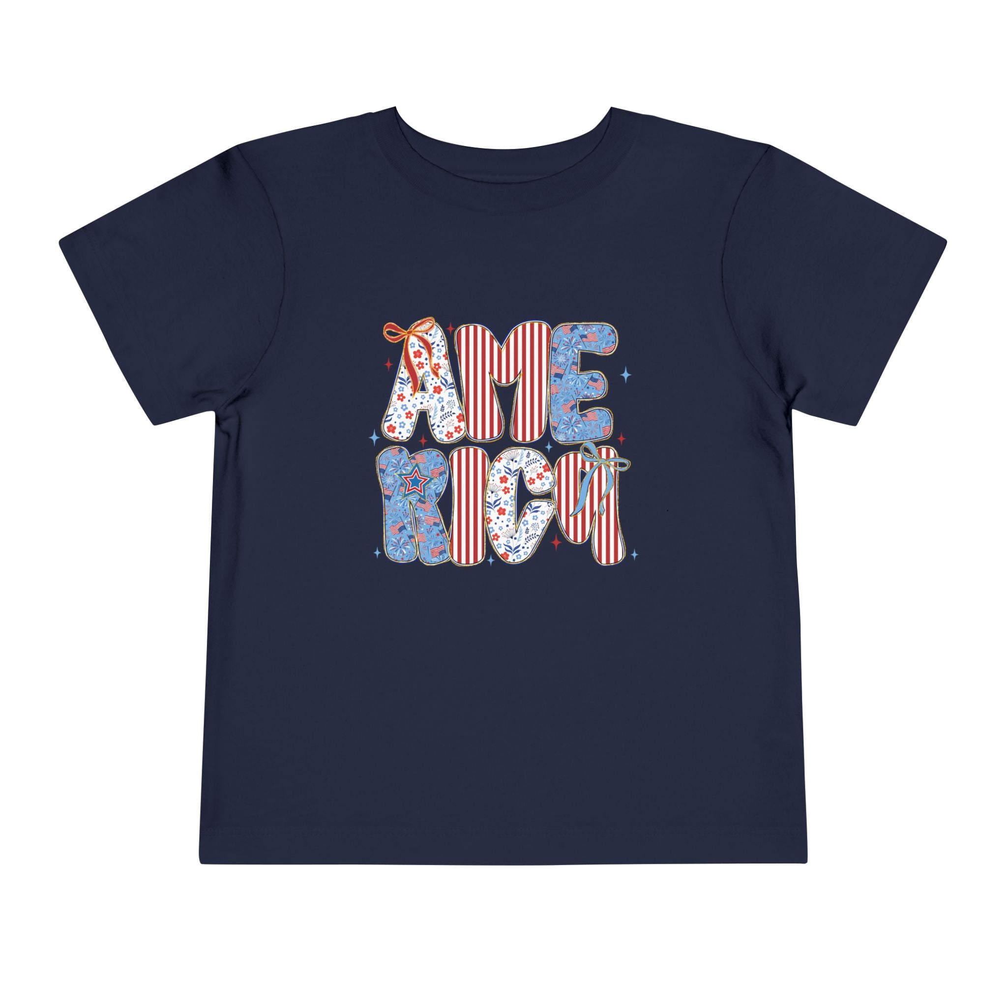 Toddler Tee America   — Patriotic Red White Blue Kids Shirt
