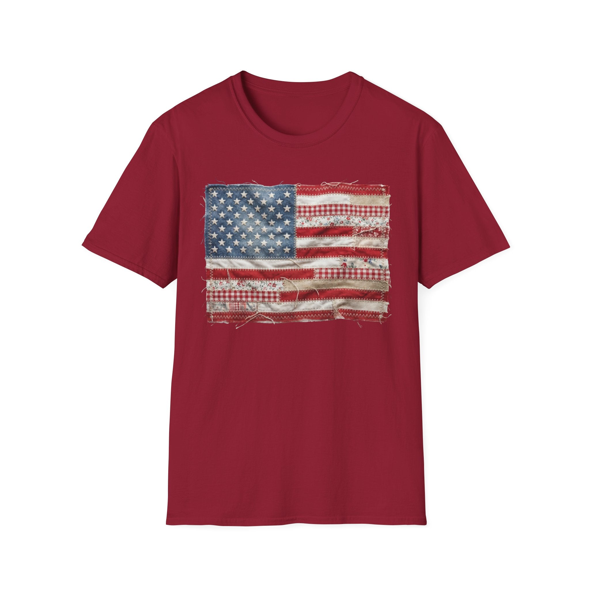Distressed American Flag T‑Shirt