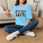 1776 Patriotic T-Shirt — American Flag & Camouflage Vintage Independence Tee