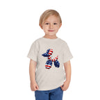 Toddler Tee Patriotic Balloon Dog  — USA Flag 4th of July Shirt