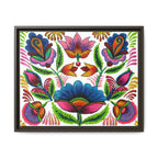 Framed Dhaka Rickshaw Folk Art Canvas