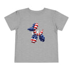 Toddler Tee Patriotic Balloon Dog  — USA Flag 4th of July Shirt