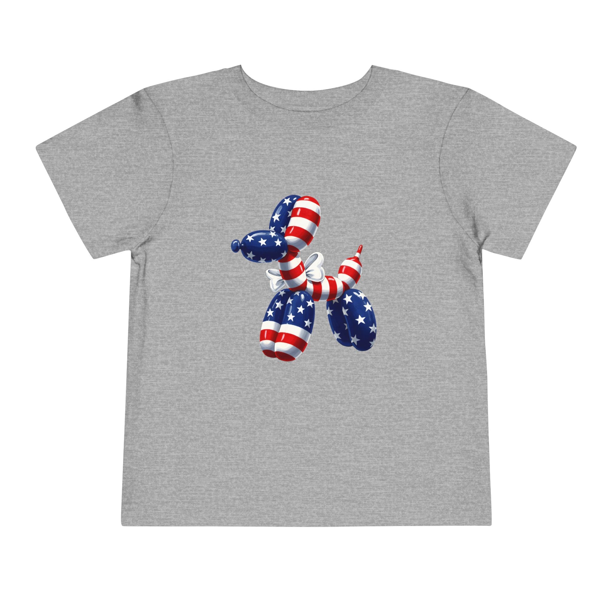 Toddler Tee Patriotic Balloon Dog  — USA Flag 4th of July Shirt