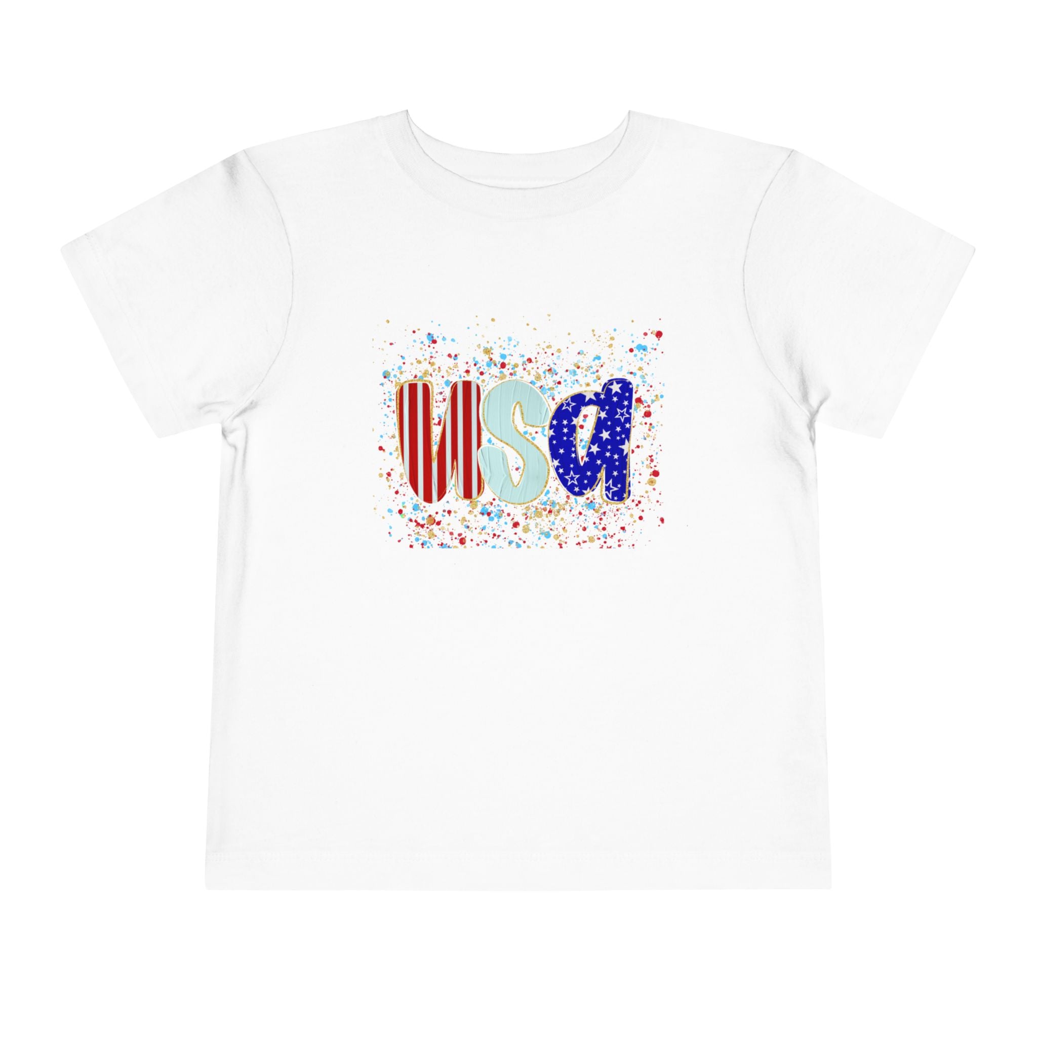 Toddler USA Flag Confetti Tee