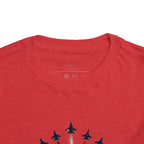 Toddler Tee - Patriotic American Flag Jet Spray Design (Fourth of July)